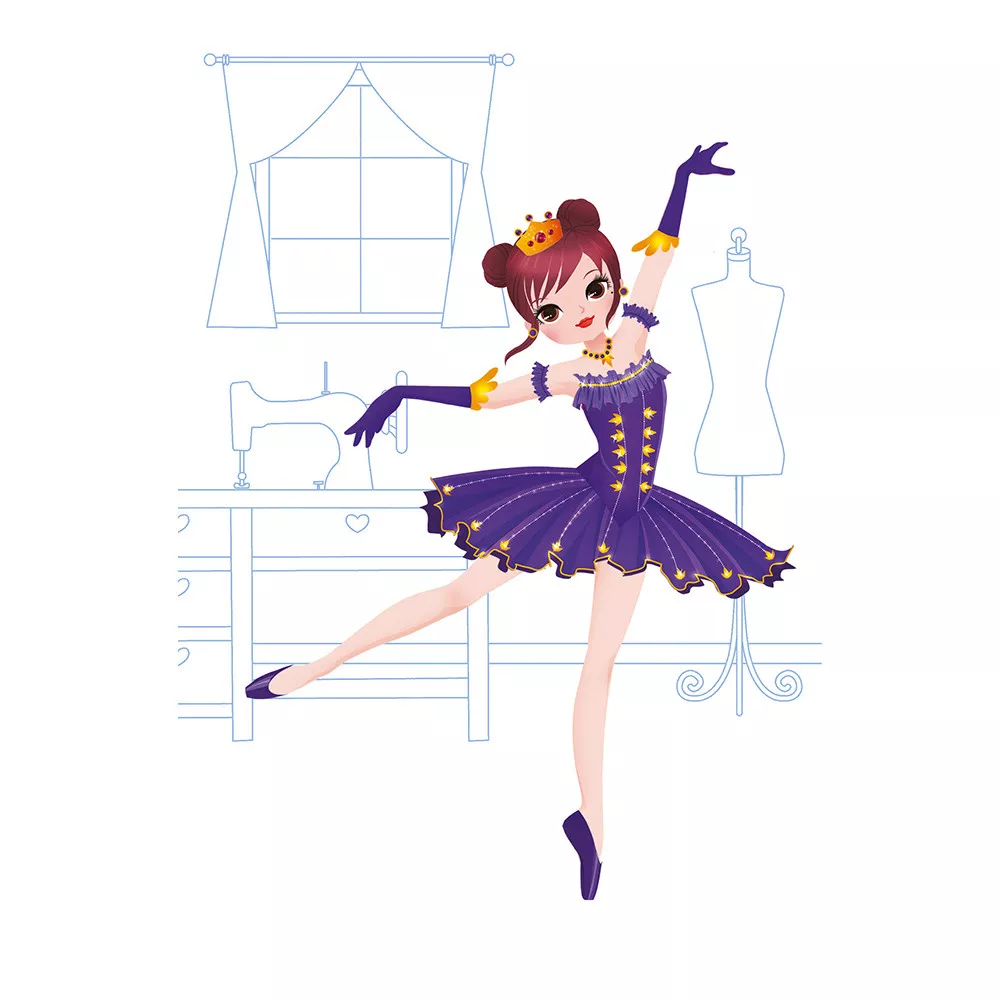 Caietul creatoarei de modă cu stickere - Îmbracă balerinele