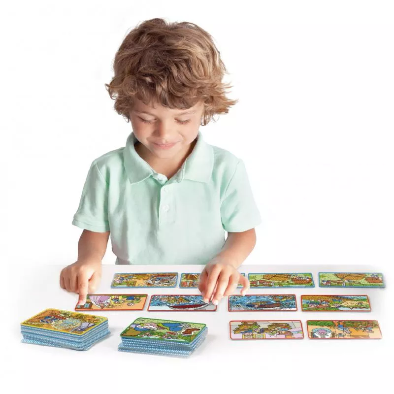 Joc de asociere cu 32 de carduri - Ascultă și așază poveștile în ordine
