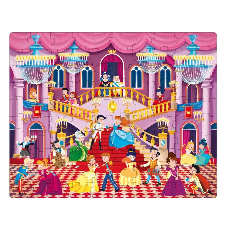 Balul prințeselor - Carte + puzzle uriaș