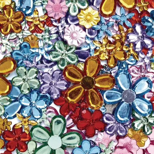 Bijuterii strălucitoare tip flori - 300 buc