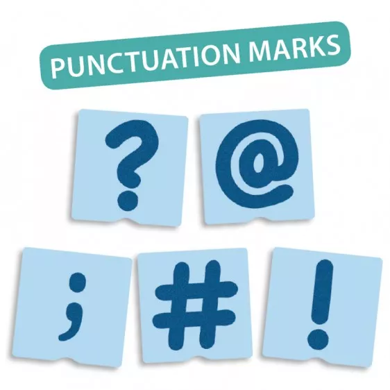Carduri tactile pentru pre-scriere - Litere și semne de punctuație