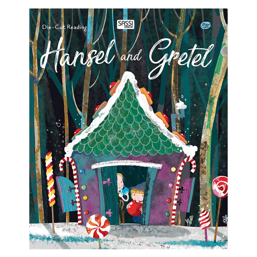 Carte cu decupaje fine și dantelate - Hansel și Gretel
