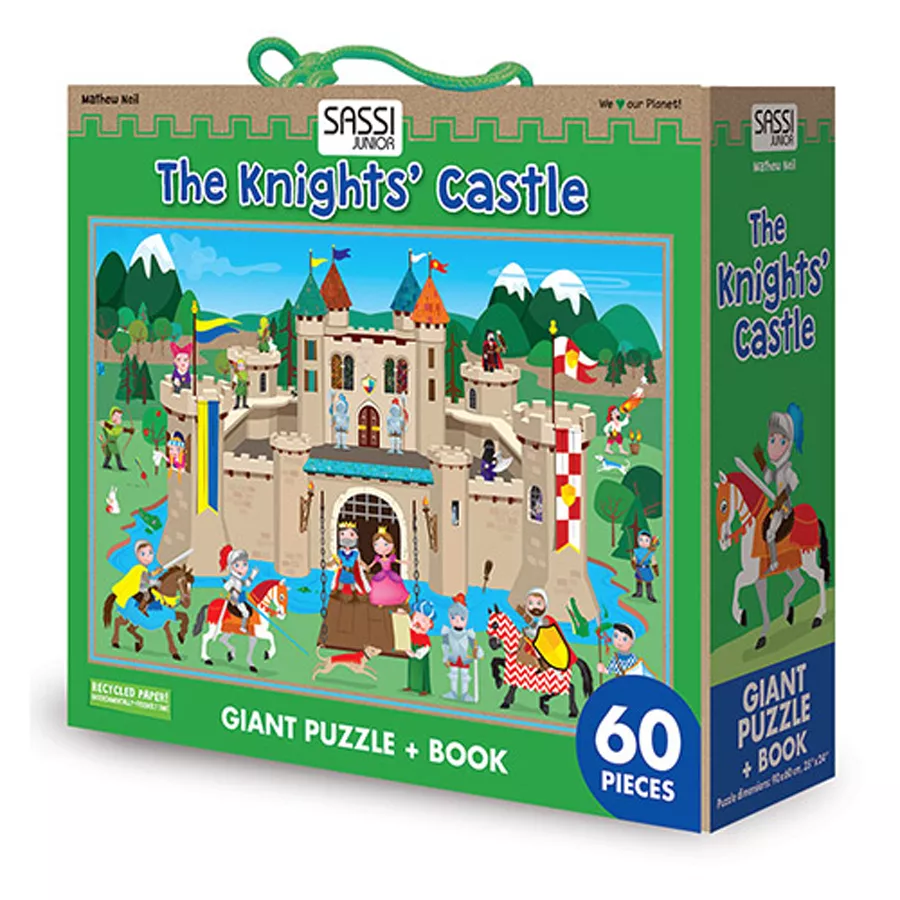 Castelul cavalerilor - Puzzle uriaș și carte