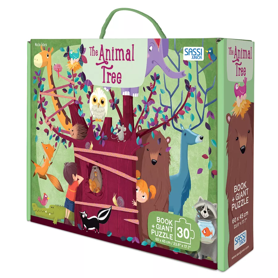 Copacul animalelor - Carte + puzzle uriaș