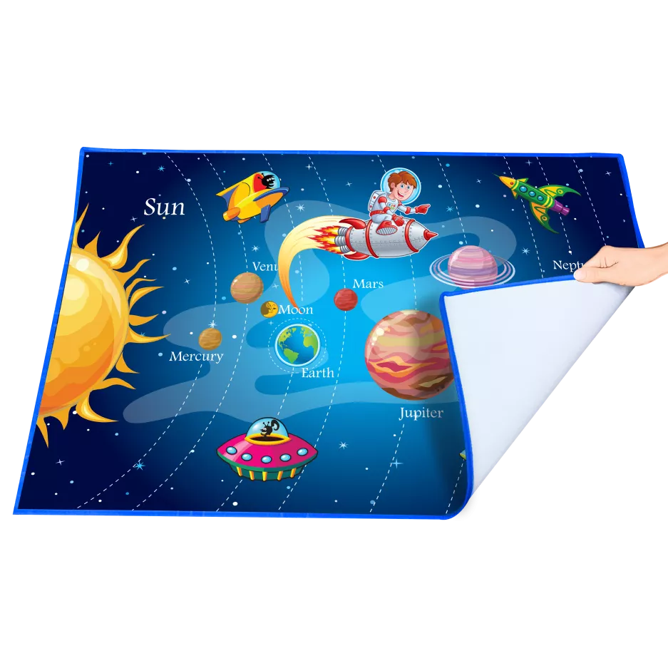 Covoraș de joacă - Sistemul solar (150 x 100 cm)