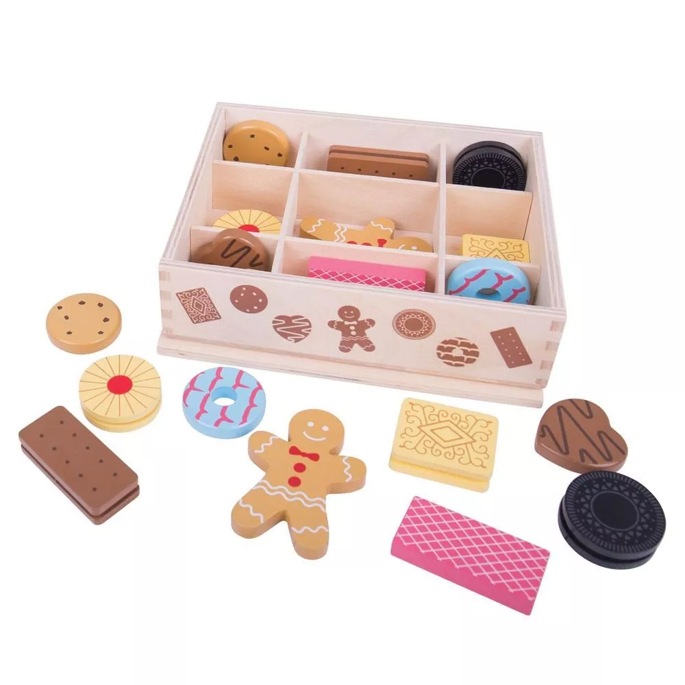 Cutie cu biscuiți din lemn