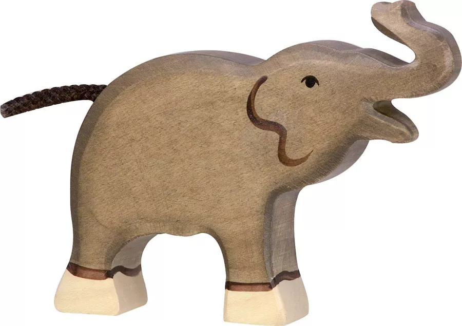 Elefant mic cu trompa ridicată