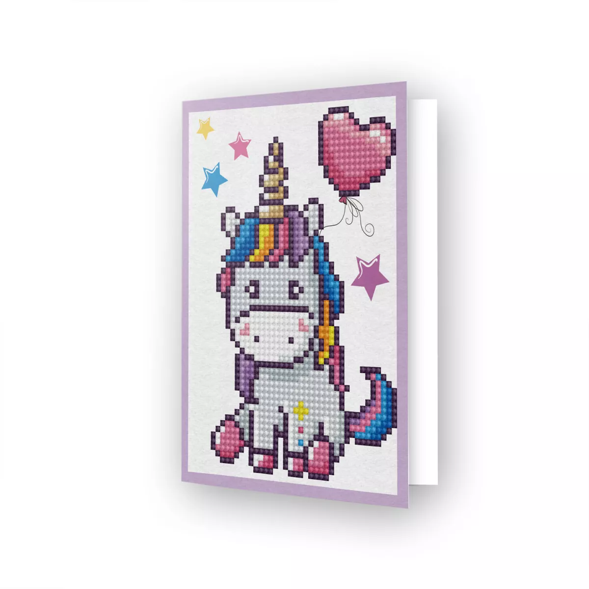 Felicitare cu diamante - Unicorn multicolor
