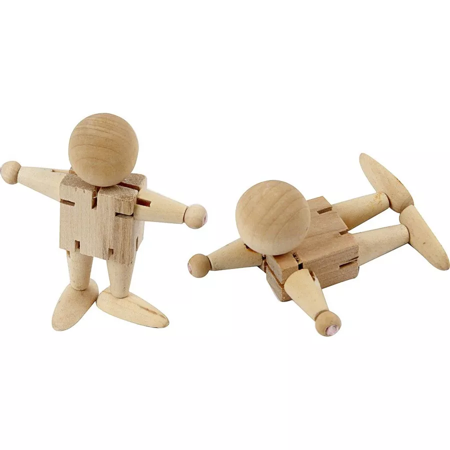 Set de 5 figurine elastice din lemn