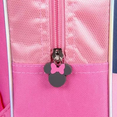 Ghiozdan roz de grădiniță cu LED - Minnie Mouse, 25 x 31 x 10 cm