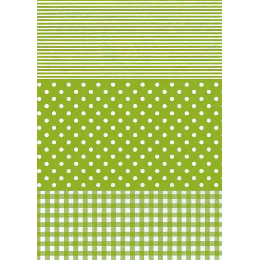Hârtie decopatch- Verde - buline/dungi