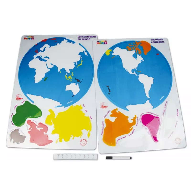 Joc cu șabloane - Descoperă continentele lumii