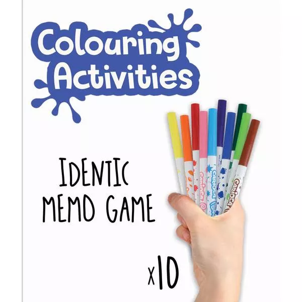 Set Joc de memorie de colorat și 10 carioci - Alimente