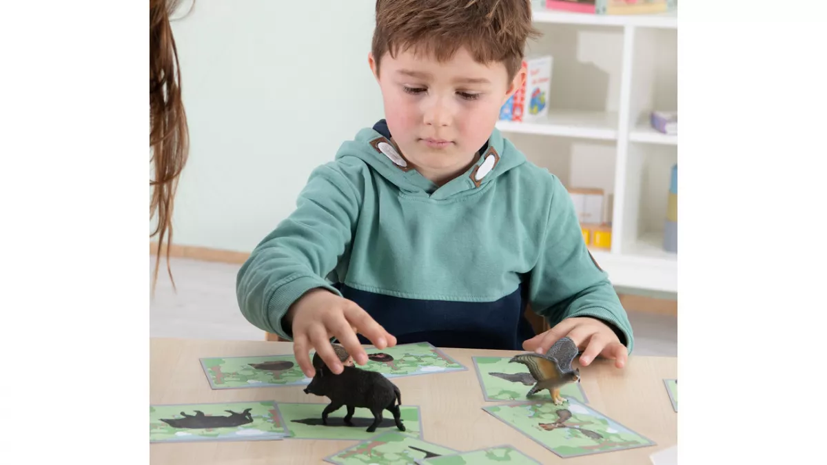 Joc Montessori pentru dezvoltarea vocabularului - Animale sălbatice