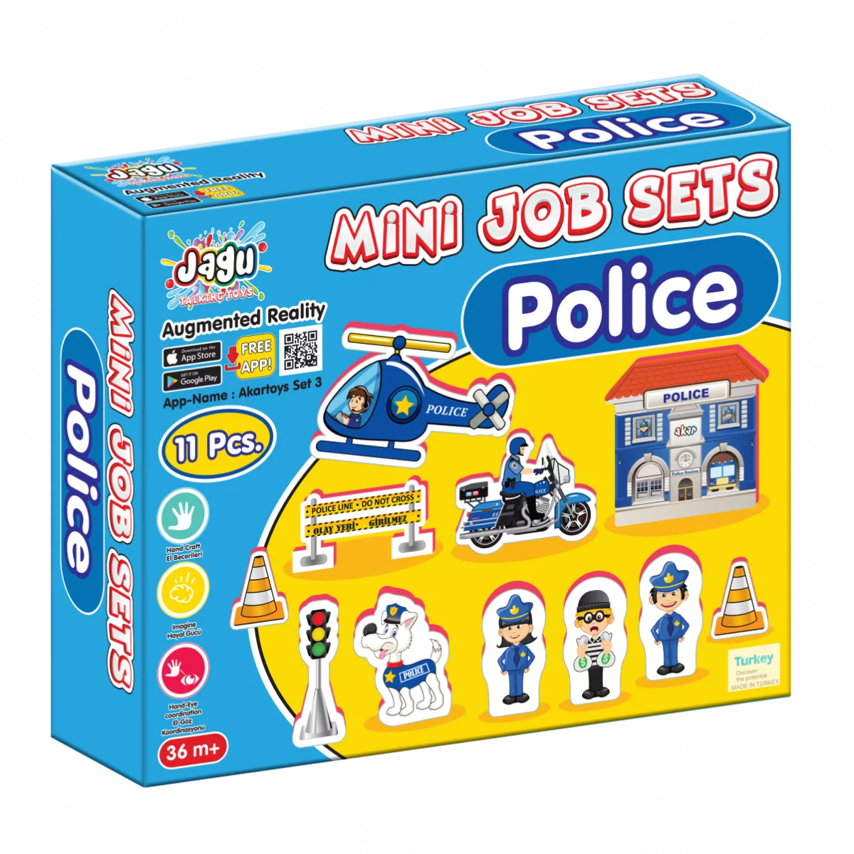 Joc cu 11 figurine mini - Poliție