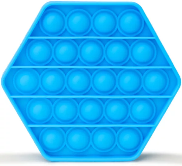 Jucărie senzorială antistress- Pop-it albastru, 13 cm