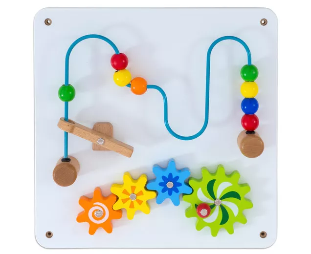 Jucărie de perete - Bile și roți dințate, 35 x 33 cm