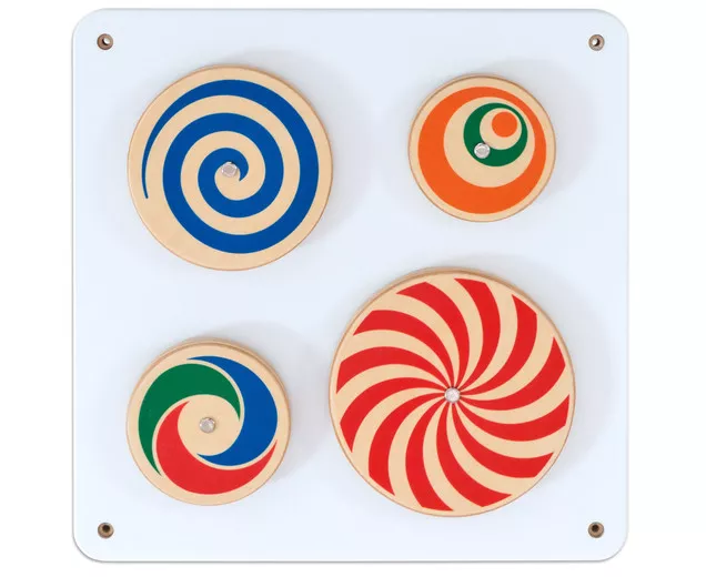 Jucărie de perete - Discuri colorate, 35 x 33 cm