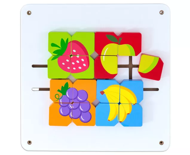 Jucărie de perete - Puzzle cu fructe, 35 x 33 cm