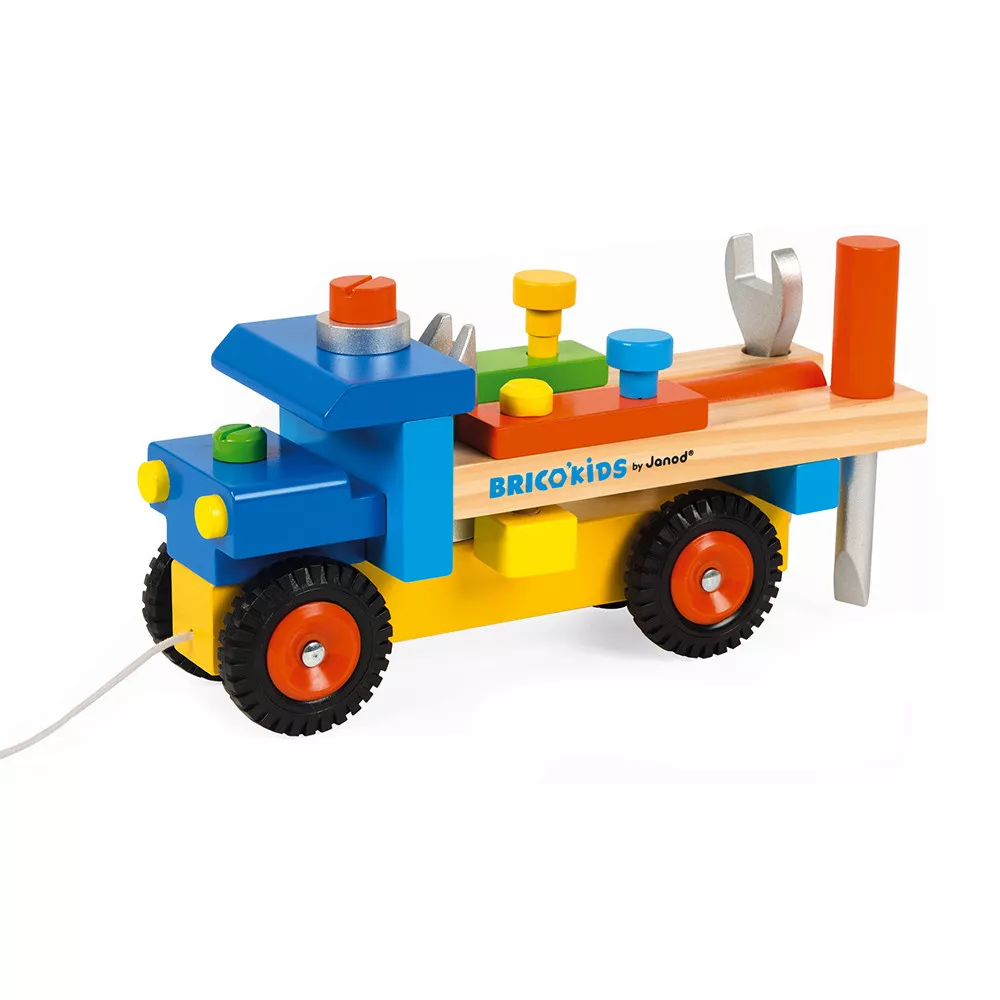 Jucărie de tras - Camion cu unelte