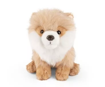 Jucărie din pluș - Pomeranian în șezut, 15 cm