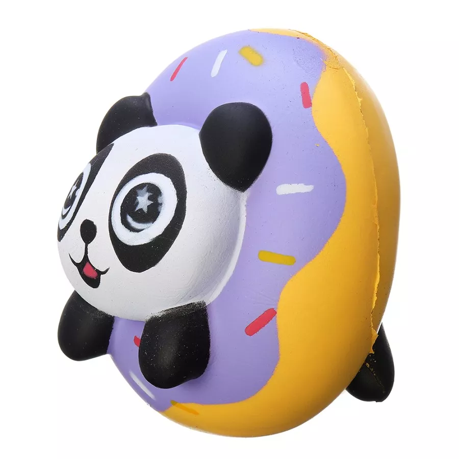 Jucărie senzorială - Squishy Panda în gogoașă
