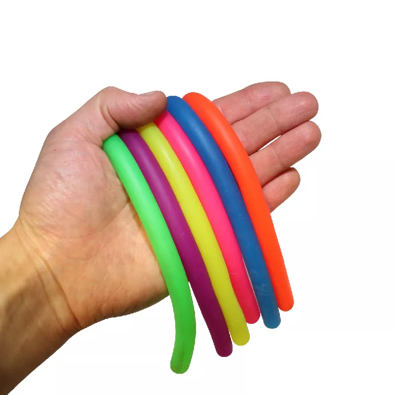 Set de 6 jucării senzoriale antistres - Șerpi elastici colorați