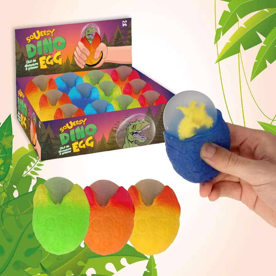Jucărie antistres - Ou cu dinozaur în balon