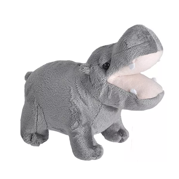 Jucărie din pluș cu sunet real- Hipopotam, 20 cm