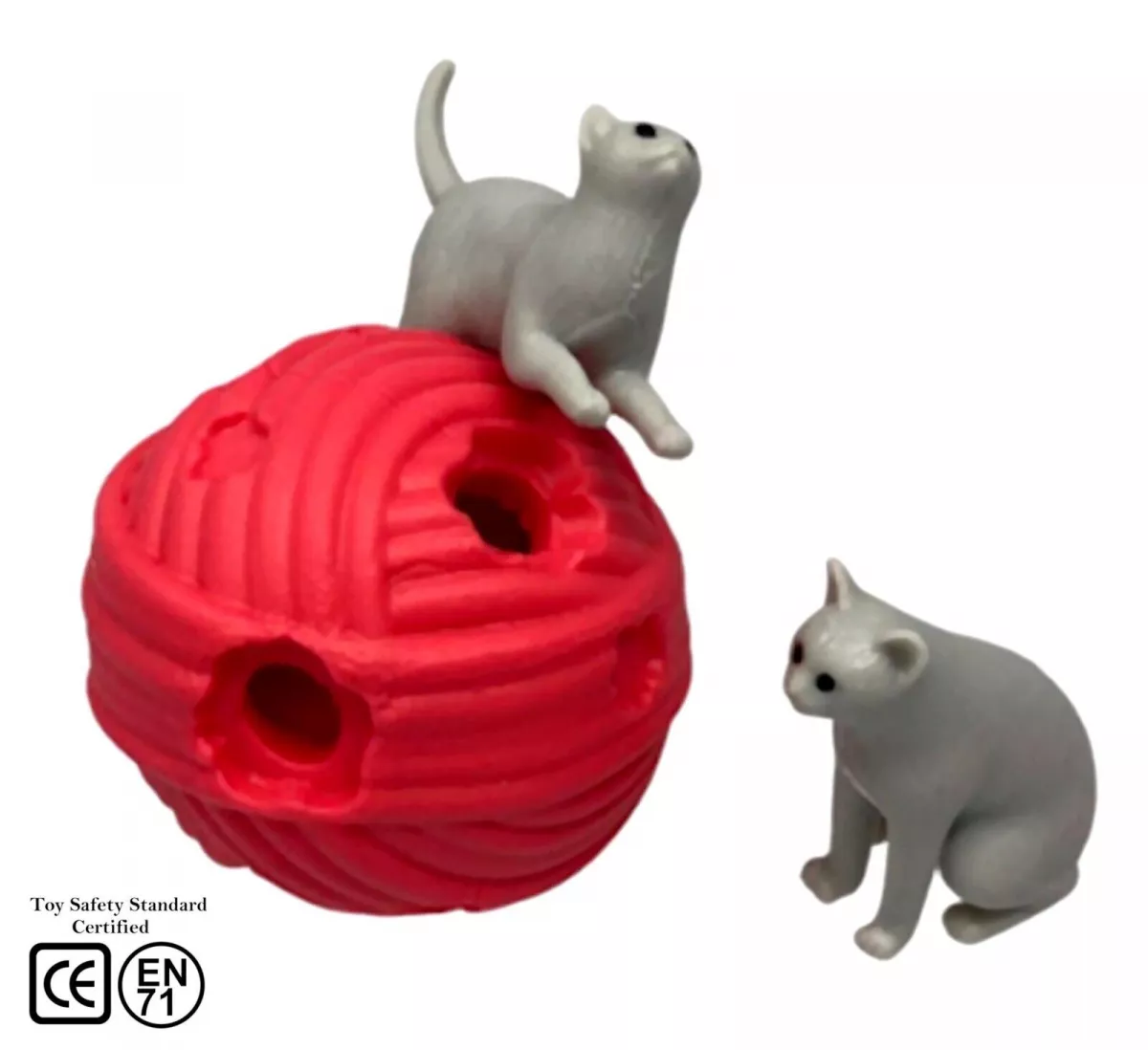 Jucărie senzorială - Un ghem și 2 pisicuțe