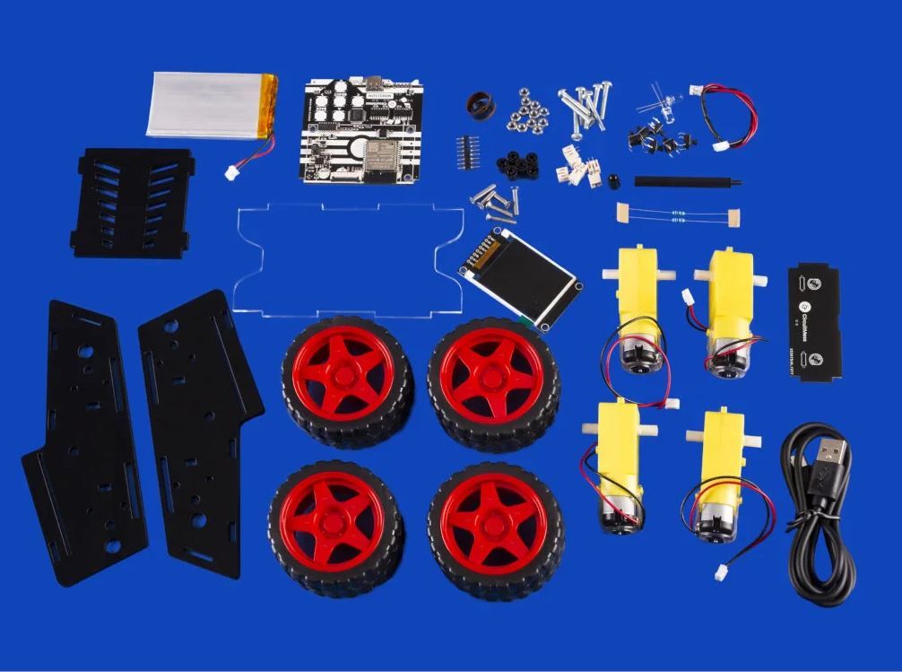 Kit construiește și codează - Prima mea  mașină-robot cu inteligență artificială Wheelson