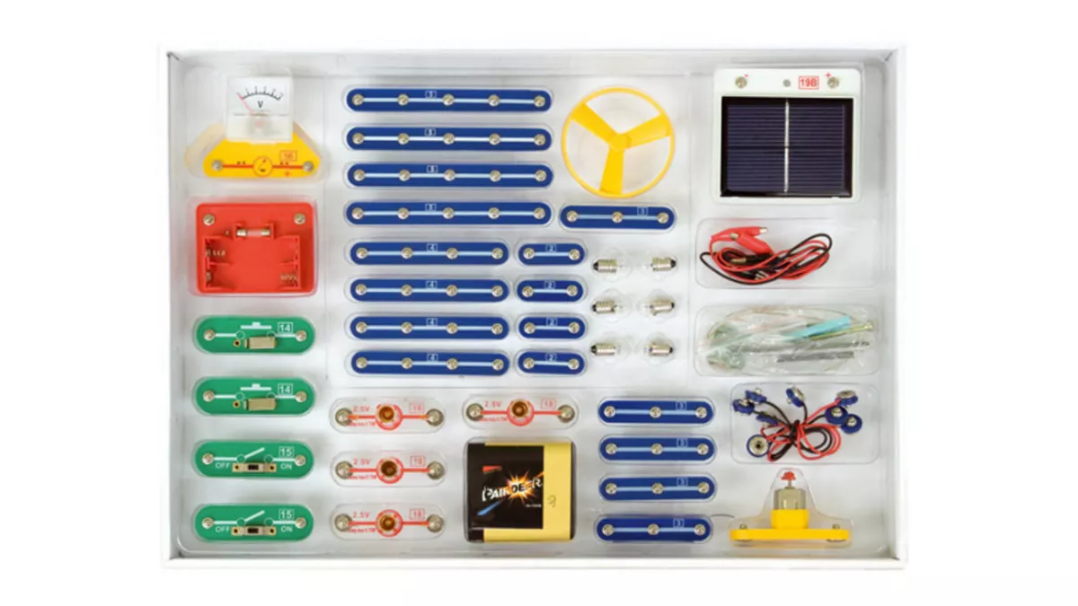 Kit de experimente cu 56 de piese - Energia electrică