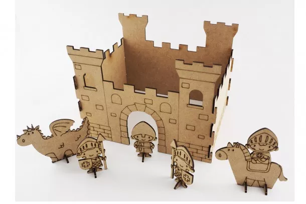 Set de construcție și decorare -  Castelul cavalerului