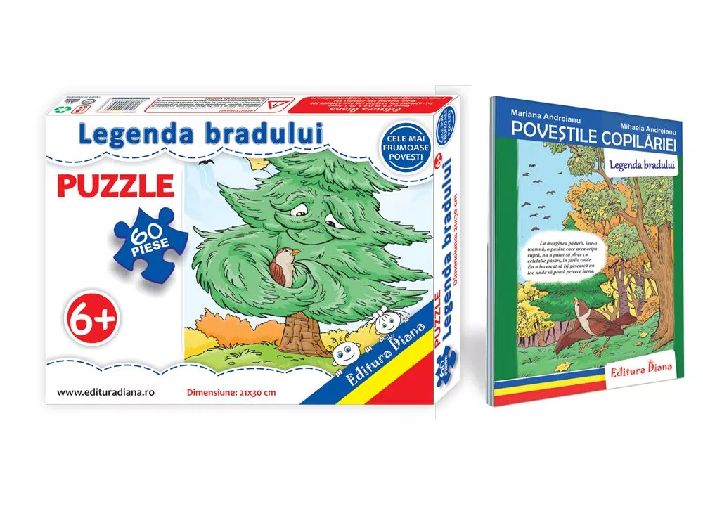 Legenda bradului - Set Puzzle + Carte tip acordeon