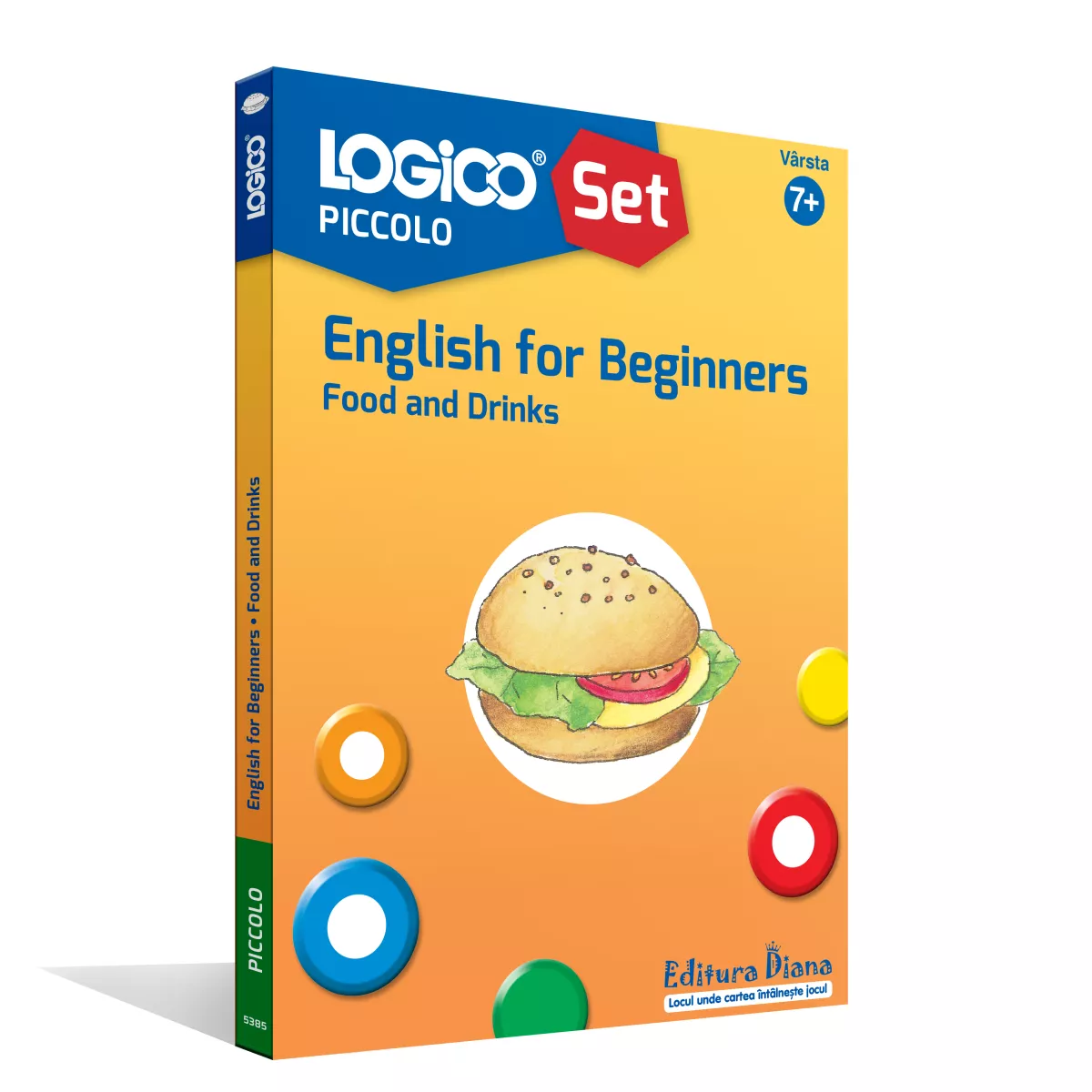 LOGICO PICCOLO - SET CU RAMĂ -  English for Beginners. Food and Drinks (7+)