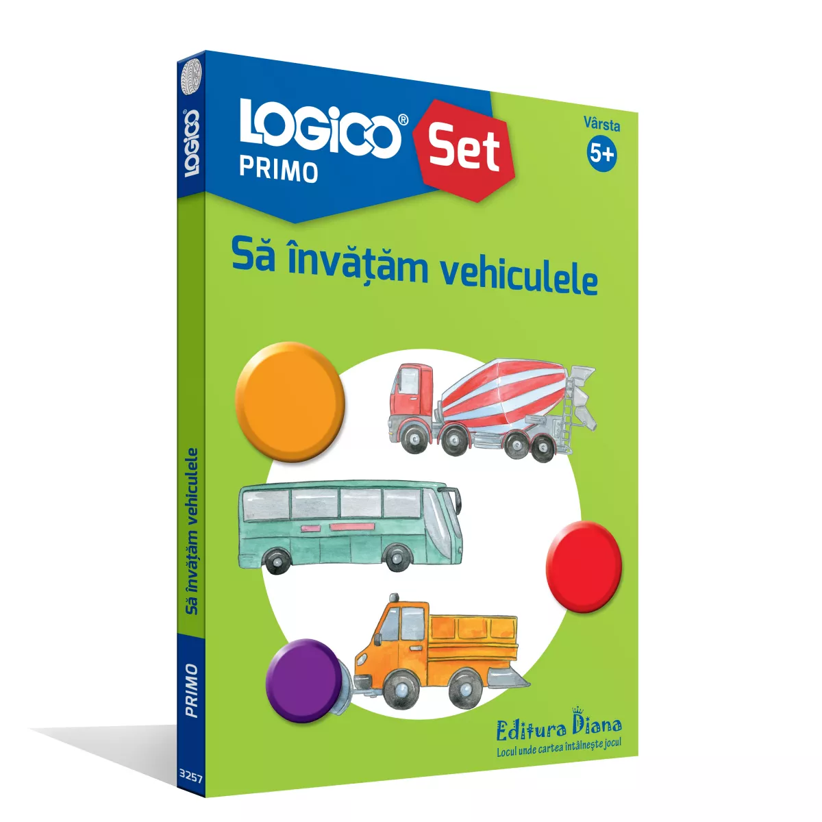 LOGICO PRIMO -  SET CU RAMĂ - Să învățăm vehiculele (5+)