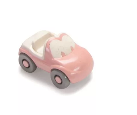 Mașinuță decapotabilă veselă - roz, 9 x 5 cm