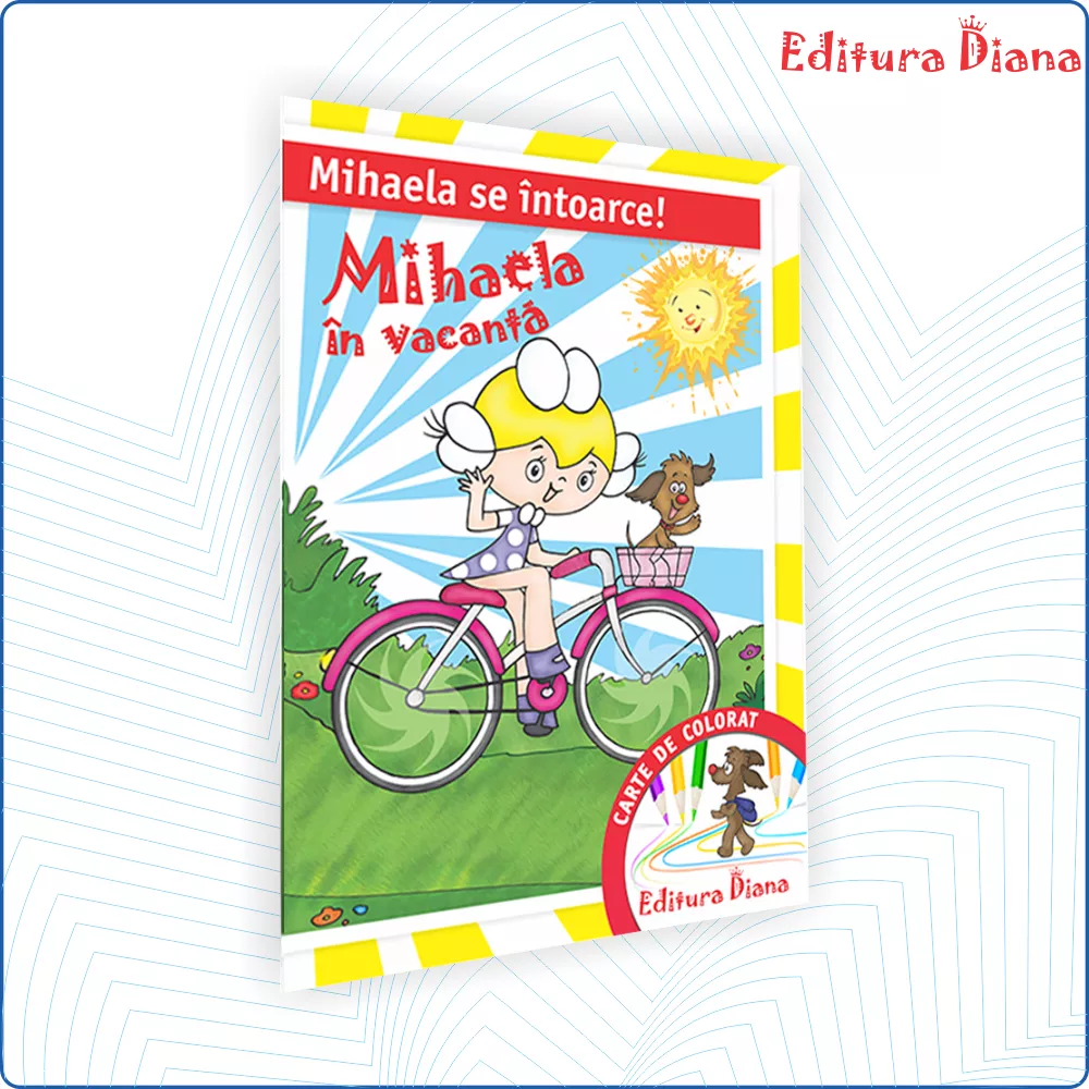 Mihaela în vacanță - Carte de colorat, A3, cu CD