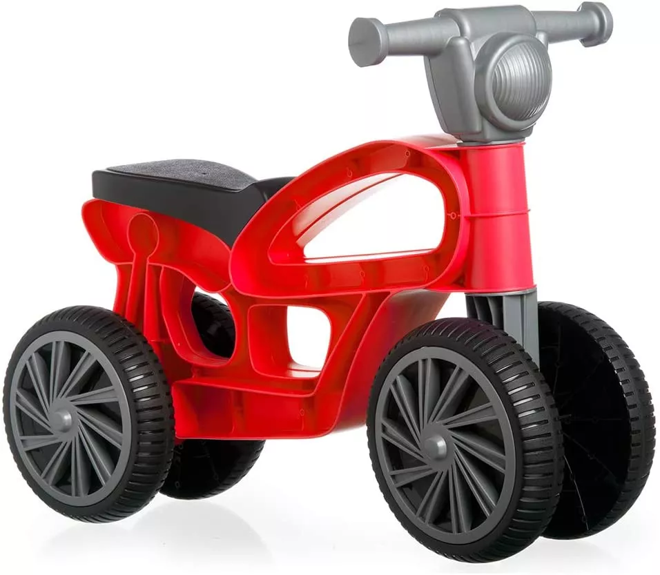 Mini bicicletă fără pedale, cu 4 roți - Roșu
