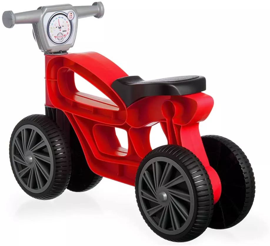 Mini bicicletă fără pedale, cu 4 roți - Roșu
