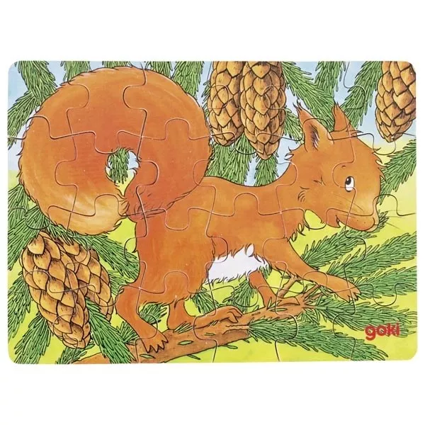 Mini-puzzle cu 24 de piese  - Animale din pădure
