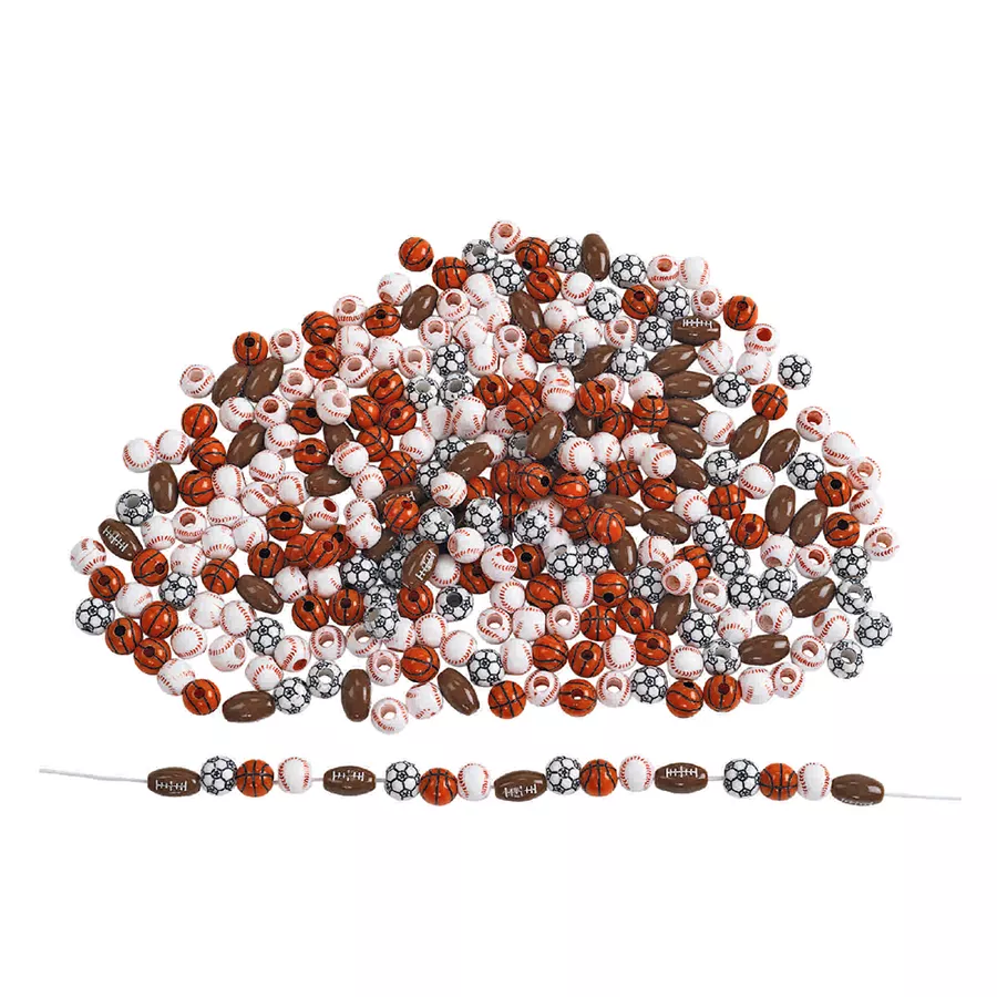 Mărgele din plastic în formă de mingi - 300 de piese