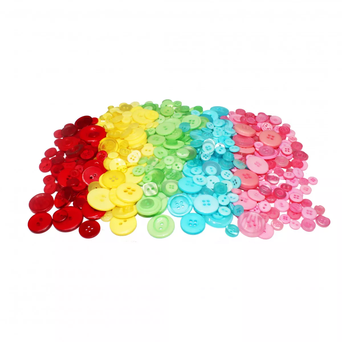 Set de 400 de nasturi multicolori din rășină, 9-28 mm
