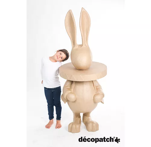 Obiect pentru decorat prin tehnica decopatch - Iepurele din Alice în Țara Minunilor, 160 cm