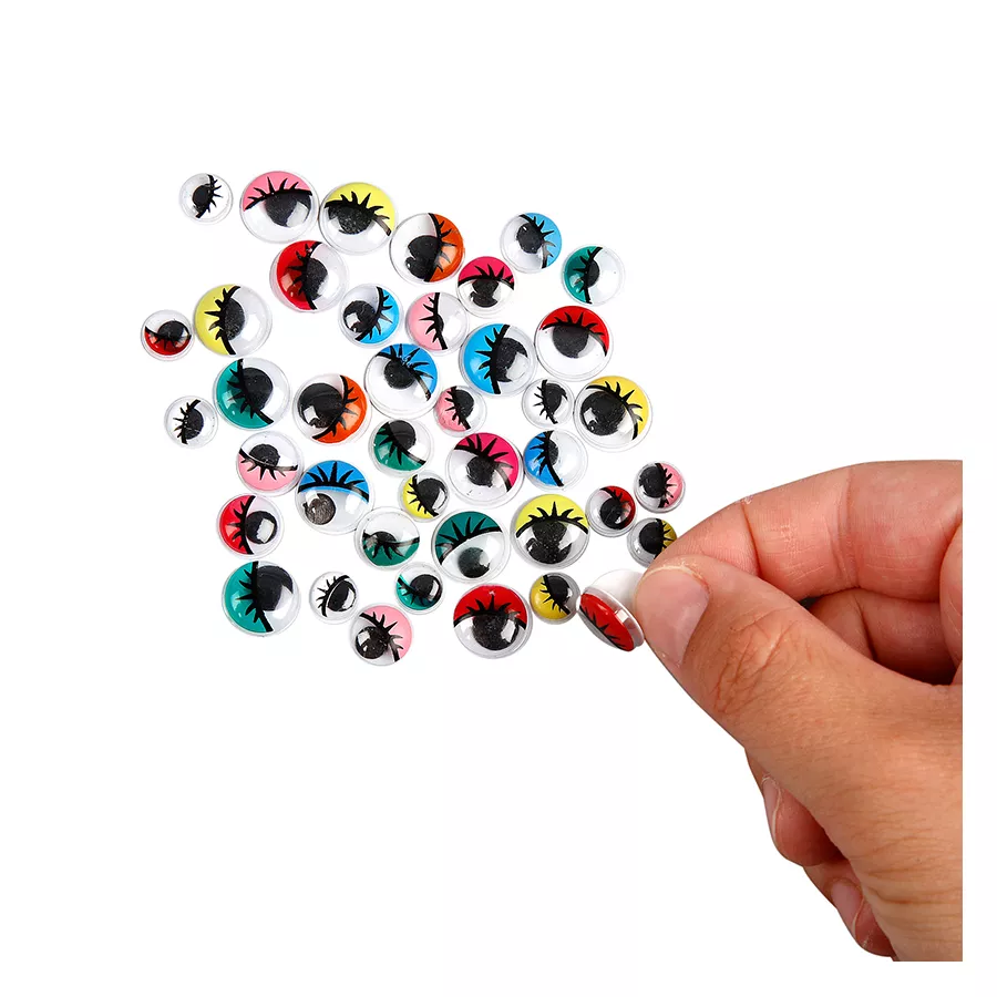 Set de 300 de ochi jucăuși auto-adezivi colorați