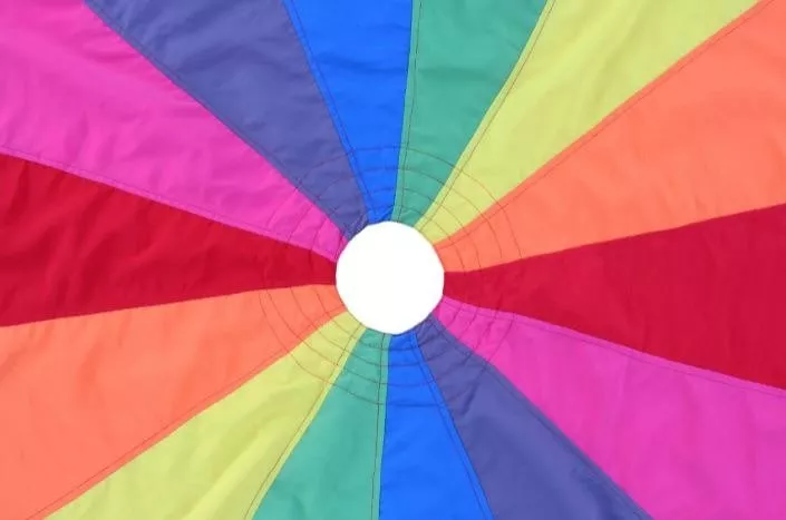 Paraşută de joacă în 7 culori, diametru 5 m
