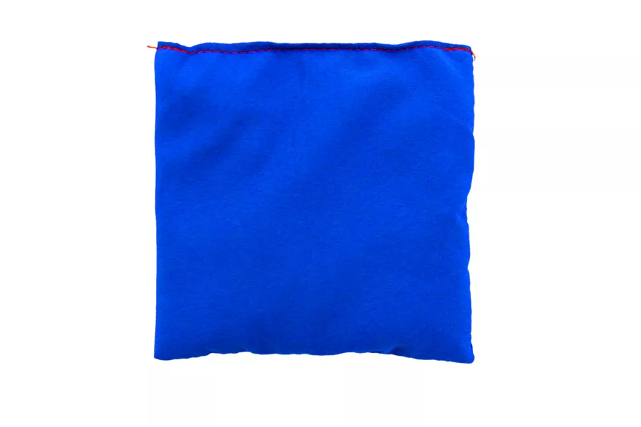 Pernuță albastră cu granule de polistiren, 10 x 10 cm