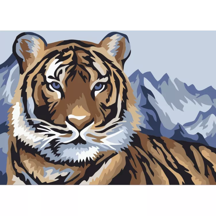 Pictură pe numere -Privire de tigru