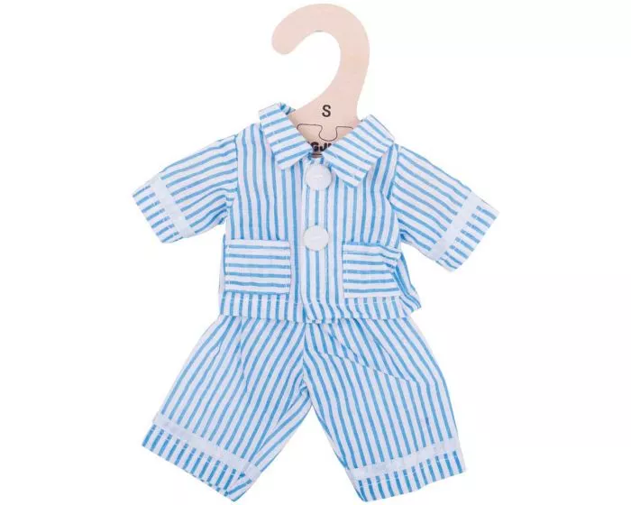 Pijamale albastre pentru păpuși, 28 cm