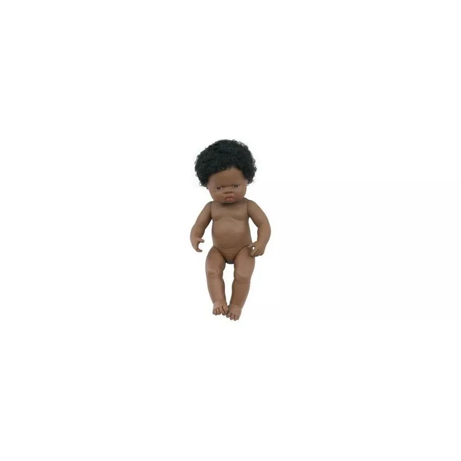 Păpușă bebeluș african - fată  38 cm